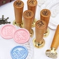 thumbnail image 5 of Handcrafted Beechwood Wax Seal Stamp With Interchangeable Brass Embossing Tip for Elegant Correspondence, 5 of 8