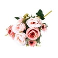 thumbnail image 3 of Ramo de rosas artificiales, ramo de rosas simulado para decoración de fiestas y bodas. Rosa claro, 3 of 9