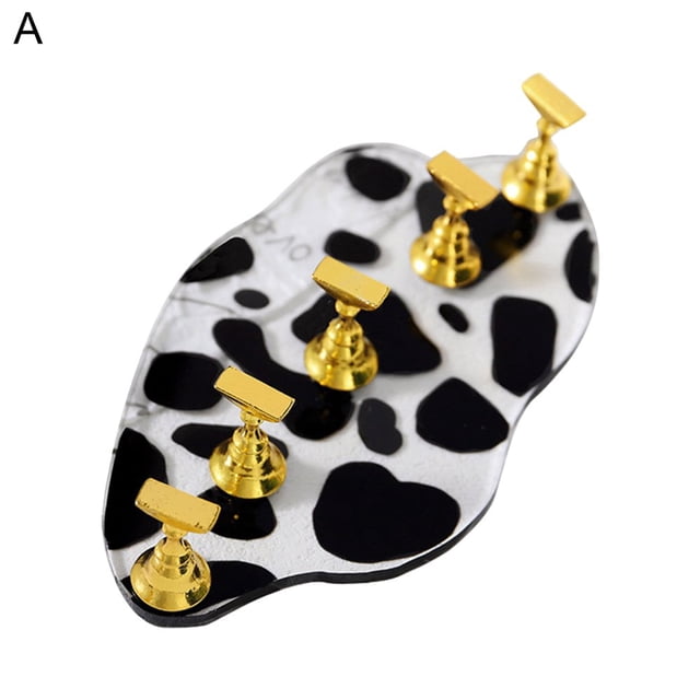 1 Set Nail Display Holder Stable Magnetic Artwork Practice Polish Holder Stand False Nail Practice Tool for Manicure