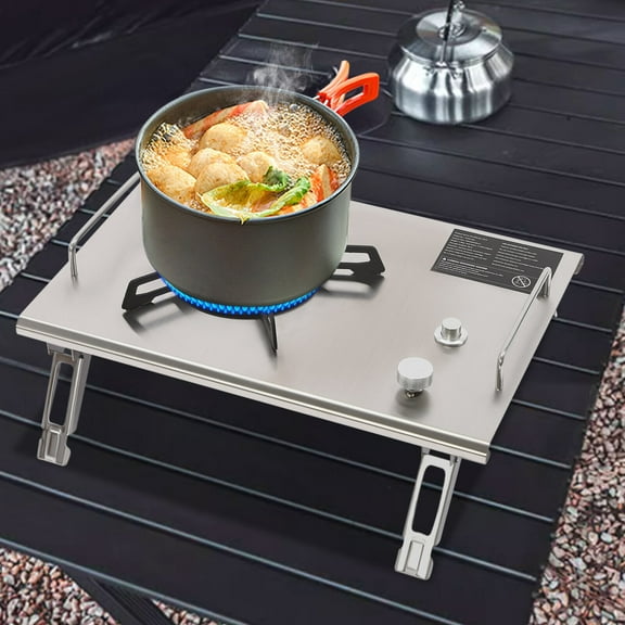 Portable 13,648 BTU Gas Stove, Stainless Steel, Single-Burner, Camping Stove NEW