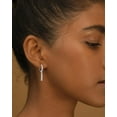 thumbnail image 2 of Gold Hoop Earrings for Women, Dainty 14k Gold Plated Huggie CZ Diamond Dangle Drop Earrings, 2 of 12