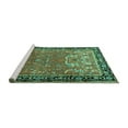 thumbnail image 2 of Ahgly Company Machine Washable Indoor Rectangle Persian Turquoise Blue Traditional Area Rugs, 7' x 9', 2 of 4