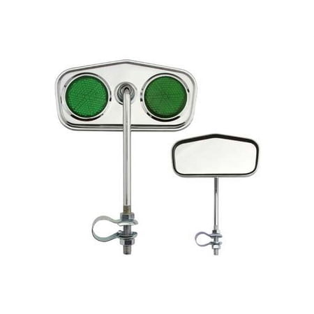 Alta Diamond Pentagon Bicycle Mirror Steel Bicycle Chrome   Reflectors Multiple Colors. (Green) price history on PriceWatchPro