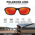 thumbnail image 4 of Polarized Sports Folding Sunglasses for Men Women Wrap Around Cycling Fishing Sunglasses UV Protection, UV Protection Foldable Sports Sunglasses with Case, 4 of 10