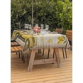 thumbnail image 3 of Outdoor Tablecloth with Umbrella Hole for Patio/Picnic/Party/Camping, Lemon Truck Waterproof Table Cloth Rectangle Table Cover Washable, Summer Vintage Tropical Lemon Fruits (60"x 102"), 3 of 8