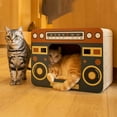 thumbnail image 4 of Casa rascadora para gatos Ticfox Papel corrugado Diseño retro, 4 of 11
