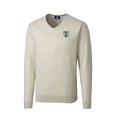 thumbnail image 2 of Men's Cutter & Buck Oatmeal Tulane Green Wave Lakemont Tri-Blend Big & Tall V-Neck Pullover Sweater, 2 of 3