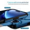 thumbnail image 5 of For iPhone Air Rugged Phone Case,With Invisible Kickstand,Compatible with Mag-Safe,With Camera Lens Cover,Shockproof Anti-Scratch Drop Protection Durable Heavy Duty Phone Case,Blue, 5 of 10