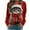 Red, variant on Fall Fashion Must Haves Womens Round Neck Christmas Sweatshirt Long Sleeve Snowflake Pullover Top Women Fall Clothes My Items
