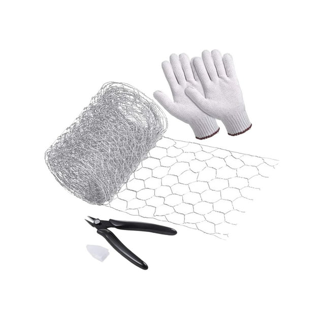 Maytalsory Clôture en Maille Galvanisée pour Volaille Filet de Poulet Durable Filet de Lapin Fiable Argent 10x500cm 1Set