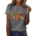 thumbnail image 2 of Angala Fall Halloween T-Shirt for Women Graphic Short Sleeve Crew Neck Top, Women Relaxed Fit Halloween Tee, 2 of 4