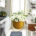 thumbnail image 6 of Metal Hanging Planters, Modern Plant Hanger with Flower Pot, Plant Holder In Oval Shape, Small Wall and Ceiling Planter for Indoor Plants, Home Décor, 6 of 9