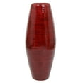 thumbnail image 3 of Bamboo Cylinder Floor Vase  - Handcrafted Tall Decorative Vase - Ideal for Dining Room, Living Room, 27.5 Inch Red, 3 of 6