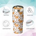 thumbnail image 3 of 30oz Squirrel Tumbler with Handle and Flip Straw, Floral Stainless Steel Insulated Cup, Travel Coffee Mug Water Bottle, Birthday Mothers Day Chritmas Gifts for Women Animal Lovers, 3 of 6