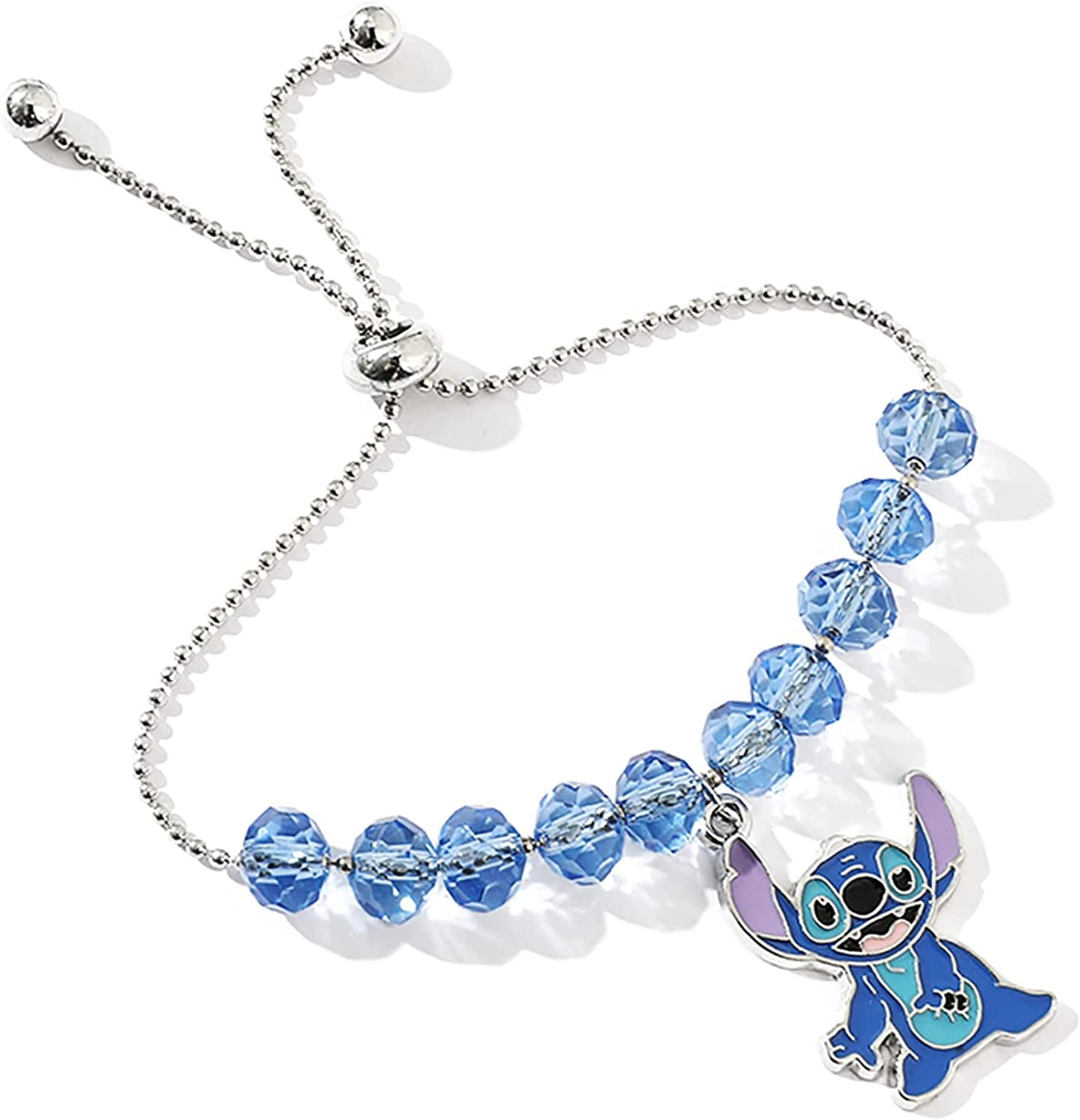 ANEIMIAH Stitch Charm Bracelet, Kids Jewelry for Girls Chain Bracelet,  Birthday Gifts for Girls- Ohana Means Family