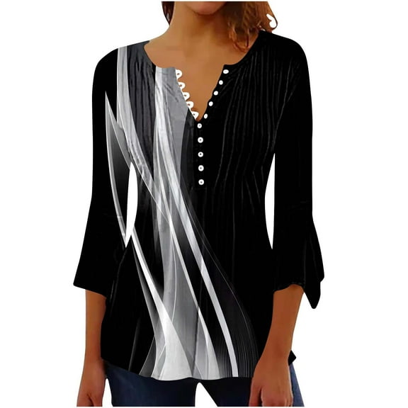 Athletic Tops Women Cropped Plus Size Blouses for Women 4X-5X Generic Womens Tops