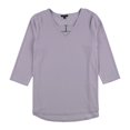 thumbnail image 2 of Alfani Womens Keyhole Pullover Blusa, Púrpura, Mediano, 2 of 2
