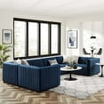 thumbnail image 3 of Conjure Channel Tufted Performance Velvet 6-Piece Sectional-EEI-5773-BLK-COG, 3 of 6