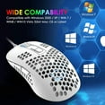 thumbnail image 3 of Mini Ultralight Wired Gaming Mouse,4 Kinds RGB Backlit,2400DPI 4 Levels Adjustable,Lightweight Honeycomb Shell Mice for PC Gamers,Xbox,PS4(White), 3 of 7