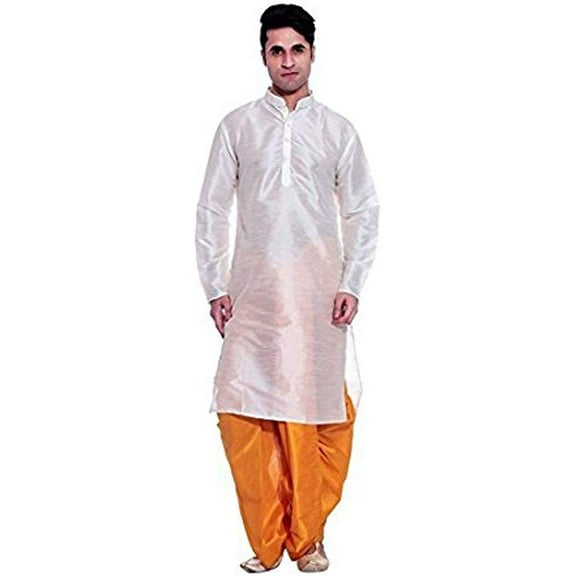 Royal Kurta Mens Cotton Silk Kurta Dhoti