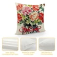 thumbnail image 4 of Heduofu Spring Summer Geranium Flowers Decorative Throw Pillow Cover Pink Red Floral Home Sweet Home Outdoor Decor, Seasonal Farmhouse Couch Cushion Case White, 4 of 5