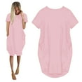 thumbnail image 2 of Prime Day Sales Today 2025!Viikei Graduation Dresses for Women 2025,Womens Jumper Ladies Oversized Baggy Short Sleeve Pocket Pullover Mini Dress, 2 of 6
