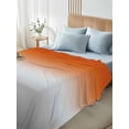 thumbnail image 5 of Burnt Orange Gray Ombre Flat Sheets Only Queen Size, Soft Breathable Bed Top Sheets for Mattress, Modern Gradient Abstract Art Luxury Bedding Flat Sheets for Home Hotel Bedroom Bed Protection, 5 of 9