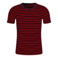 thumbnail image 6 of CONZONE Womens Summer T-Shirts Short Sleeve T Shirts for Women Casual Crew Neck Striped Lightweight Tees Soft Cozy Athletic Tops, 6 of 7