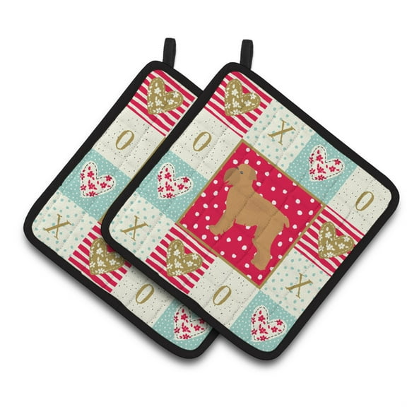 Brussels Griffon Love Pair of Pot Holders