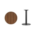 thumbnail image 2 of Bowery Hill 24" Round Restaurant Dining Table in Black and Walnut, 2 of 2