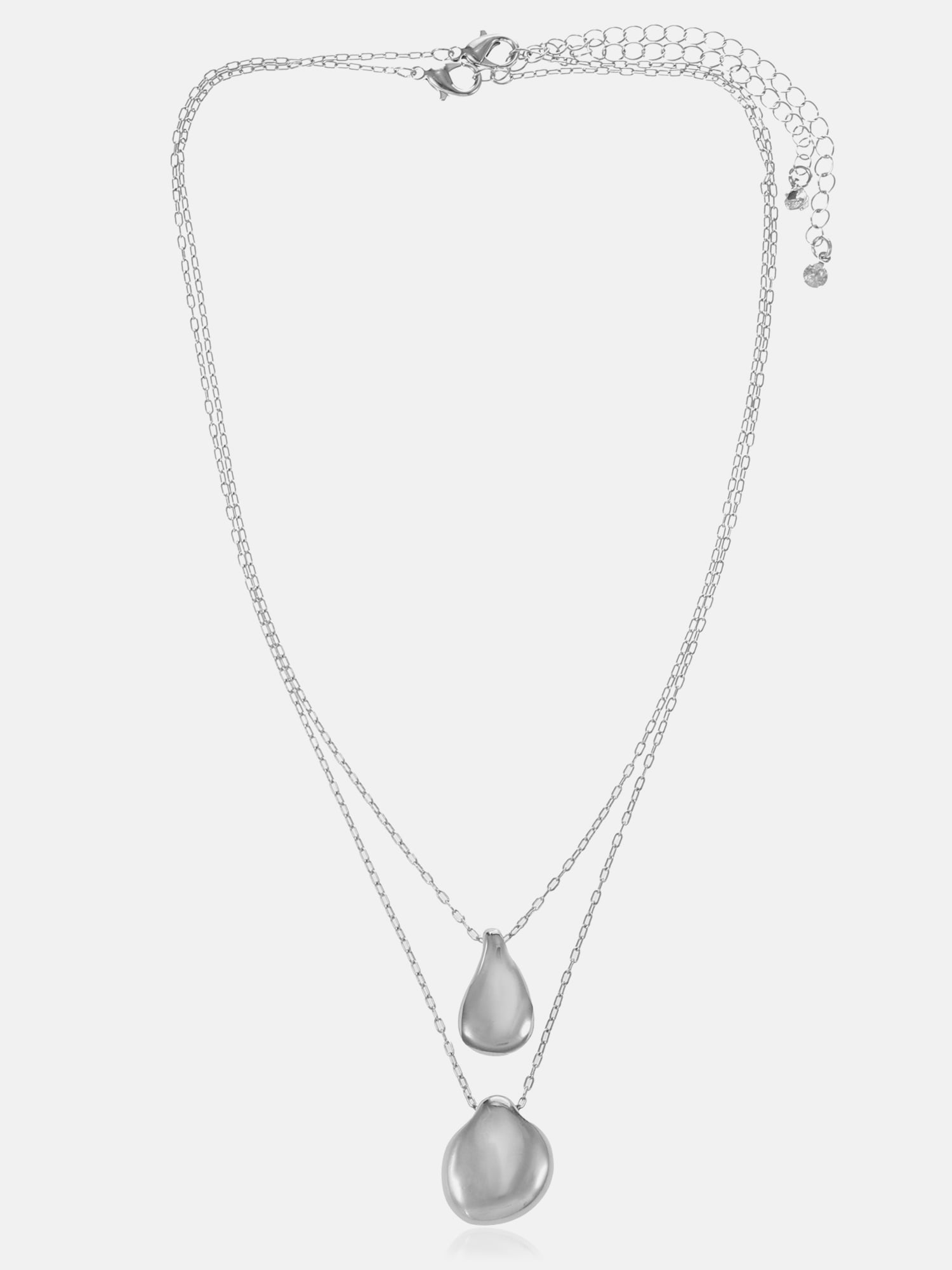 Scenario Drop Pendant Necklaces, Silver-Tone, 2-Piece Set