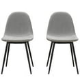 thumbnail image 3 of DHP Cooper Upholstered Dining Side Chair in Gray and Black (Set of 2), 3 of 14