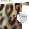 thumbnail image 6 of Leopard Blackout Curtains, Leopard Skin Texture Pattern Animal Wildlife Skin Print Window Treatments, Rod Pocket Thermal Insulation Drapes for Bedroom Living Room, 84" W X 84" L, 6 of 6