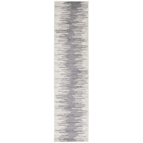 SAFAVIEH Tulum Dorothy Geometric Runner, 2'2" x 9', Dark Grey/Ivory
