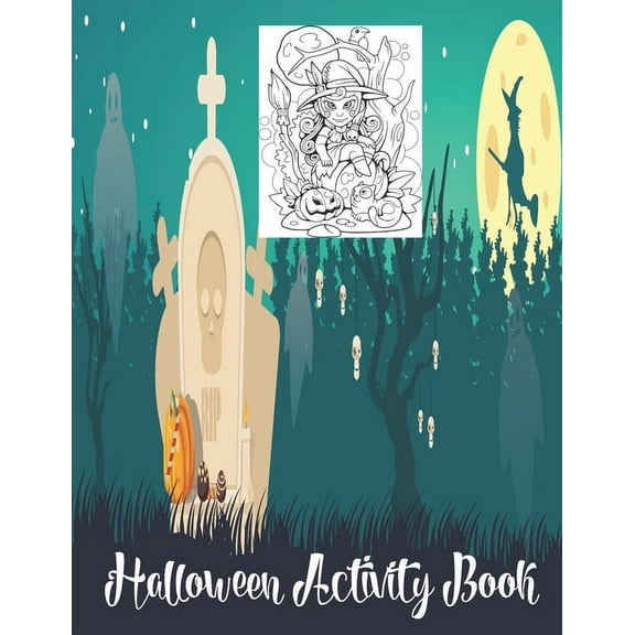 Halloween Activity Book: Funny Halloween Activity Coloring Book for Kids (Paperback)