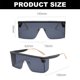 thumbnail image 2 of Gafas de sol de una sola pieza sin marco, gafas de sol de tendencia de moda con marco grande, hechas de metal, 2 of 5