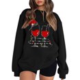 thumbnail image 1 of Gibobby Sudadera Navidad mujer Sudadera con estampado navideño para mujer, holgada, cuello redondo, manga larga, informal, básica, sin capucha(Negro,G), 1 of 3