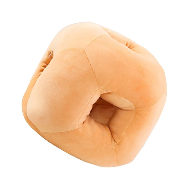 Advancent Almohada de descanso para dormir Cojines de cuello de cabeza de algodón Sofá de escolar Cojín de dormitorio de estudiante para Suministros térmicos Marrón claro