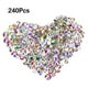 thumbnail image 1 of Worallymy 240 Unids/set Nail Art Rhinestone Natural Artificial Nails Decoraciones Flat Back Design Crystal Worallymy JD735807790, 1 of 7