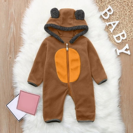 

TOWED22 Toddler Girl Fall Outfits Baby Toddler Boy Girl Christmas Outfit Letter Sweatshirt Romper Crewneck Bodysuit Fall Winter Clothes Brown
