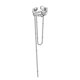 thumbnail image 1 of Pendientes de clip de cadena larga, pendientes colgantes de plata de ley 925, joyería minimalista hecha a mano para mujer, 1 of 5