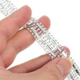 thumbnail image 3 of 1 Roll Self Adhesive Rhinestone Ribbon Bling Rhinestone Roll DIY Clothing Craft, 3 of 8