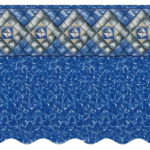 SmartLine 21' Round Manor Unibead Above Ground Swimming Pool Liner, 52" Height, 25 Gauge