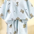 thumbnail image 4 of NIEWTR Baby Summer Outfits Children 2PC Summer Clothes Short Sleeve Pullover and Elastic Shorts Soft Pajamas Set for 6 12 18 24 Months 2T 3T Lightweight(A-Light Blue,4-5 Years), 4 of 4