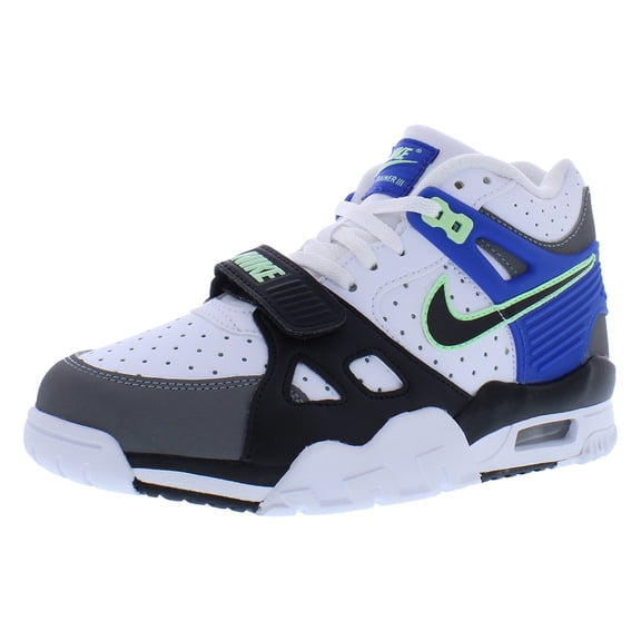 Nike Air Trainer 3 GS Boys Shoes Size 7, Color: White/Grey/Blue