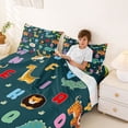 thumbnail image 3 of Erosebridal Cute Sheep Giraffe Bed Sheets For Boys,Jungle Animal Dinosaur King Sheets For Dino Lover 4pcs, 3 of 6