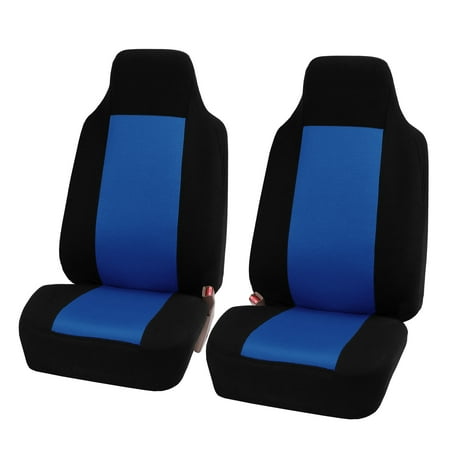 FH Group 3D Air-mesh Car Seat Covers, Front Set, Blue and