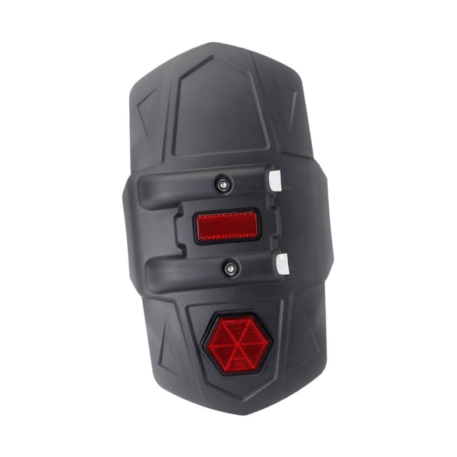 Protector universal para guardabarros extendido de motocicleta, color negro, 33 x 20 cm, ligero, accesorio para con reflector.