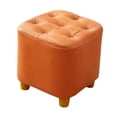 thumbnail image 4 of Small Footstool Creative Soft Square Foot Stool for Bedroom Bedside Entryway Orange, 4 of 8