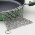 thumbnail image 3 of Steel Cast Iron Pot Cleaner Chain Mail Scrubber Cookware Tool Kitchen Hot V7H0, 3 of 7